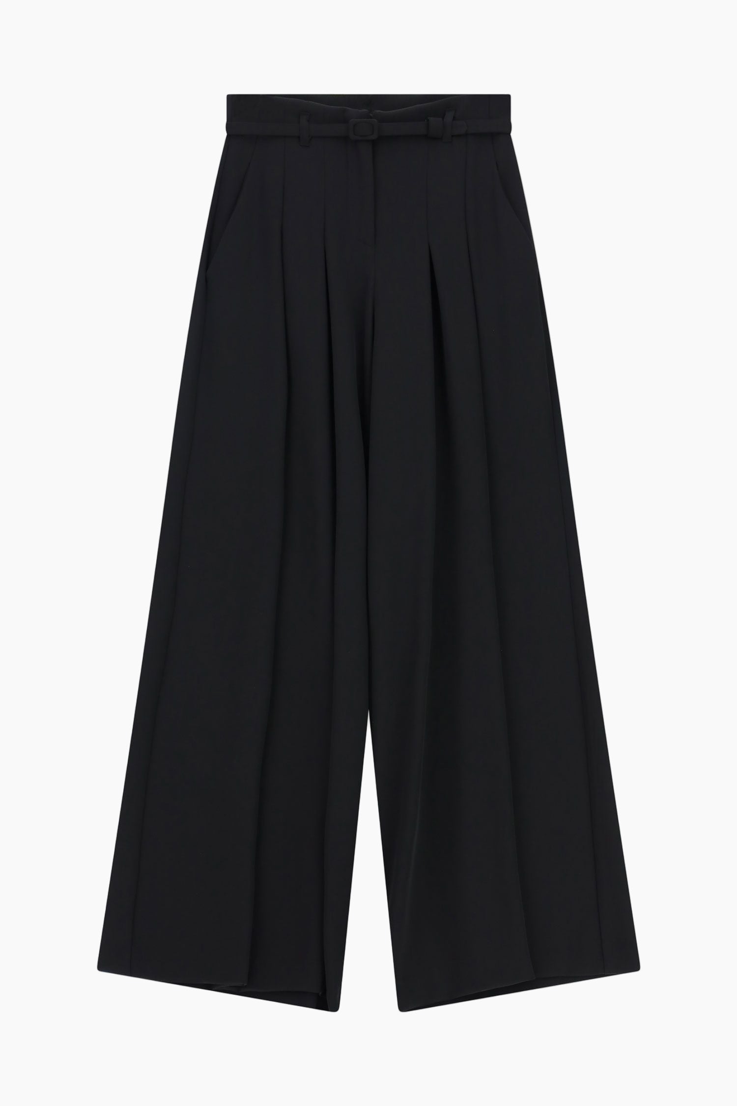 Black wide-leg pants