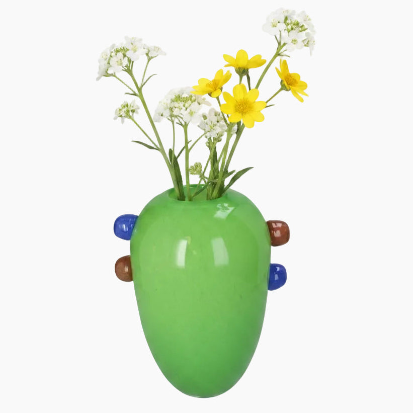 Vase Glass Green 22.5x17x27.5cm