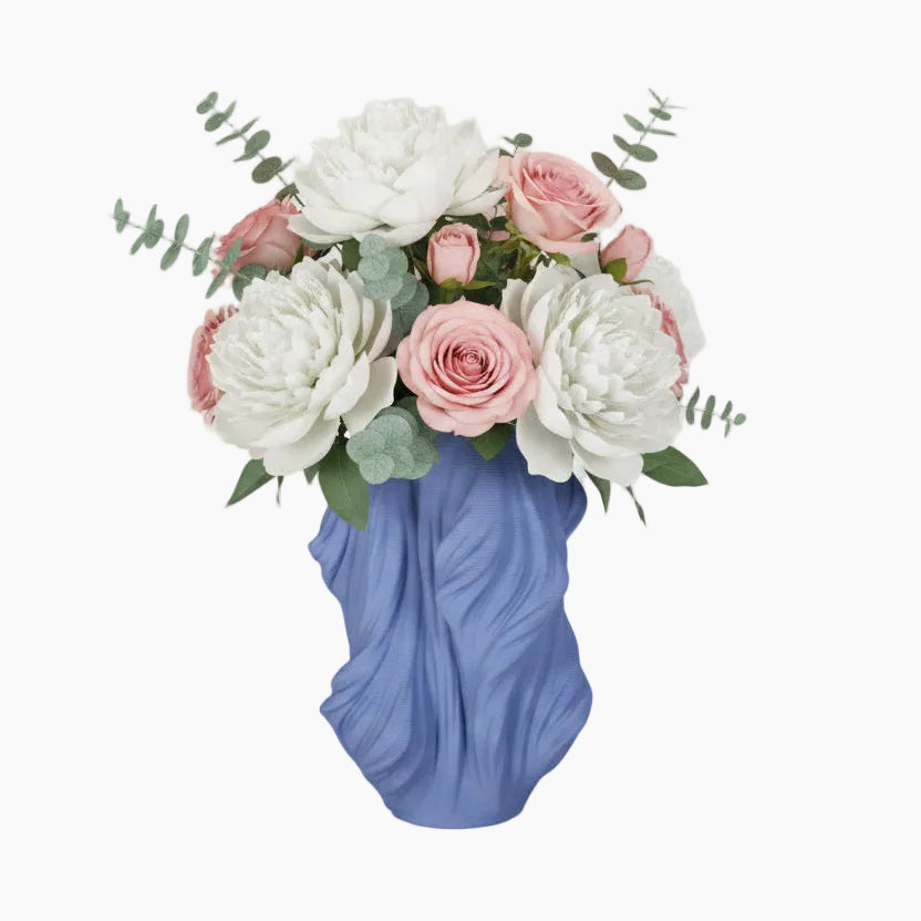 Vase Porcelain Blue 18x18x29cm