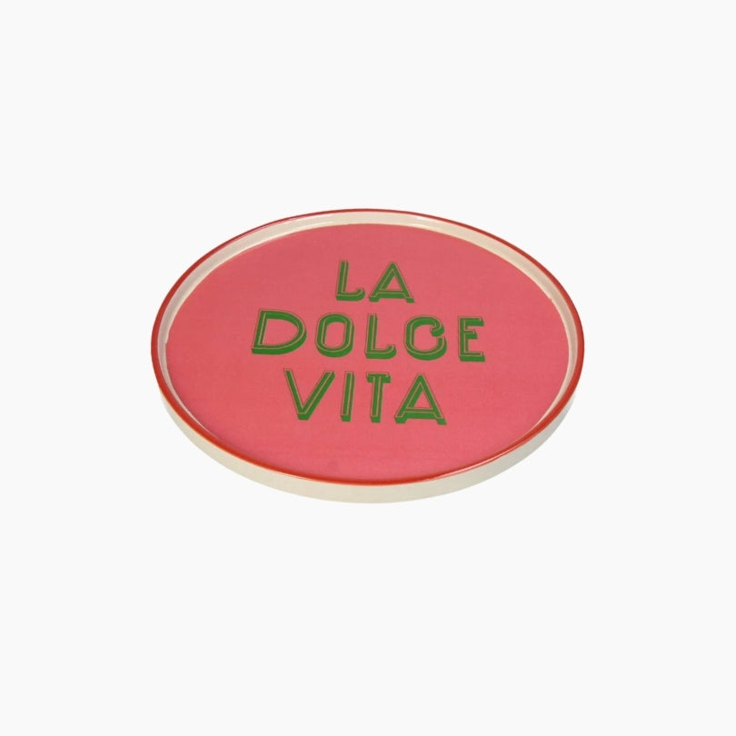 KAL-5495 Plate La Dolce Vita Stoneware Pink 25.5x25.5x1.5cm