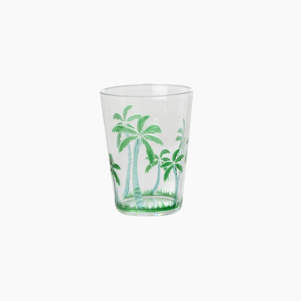 Acrylic Tumbler with Palm Tree Design - Clear - 400 ml