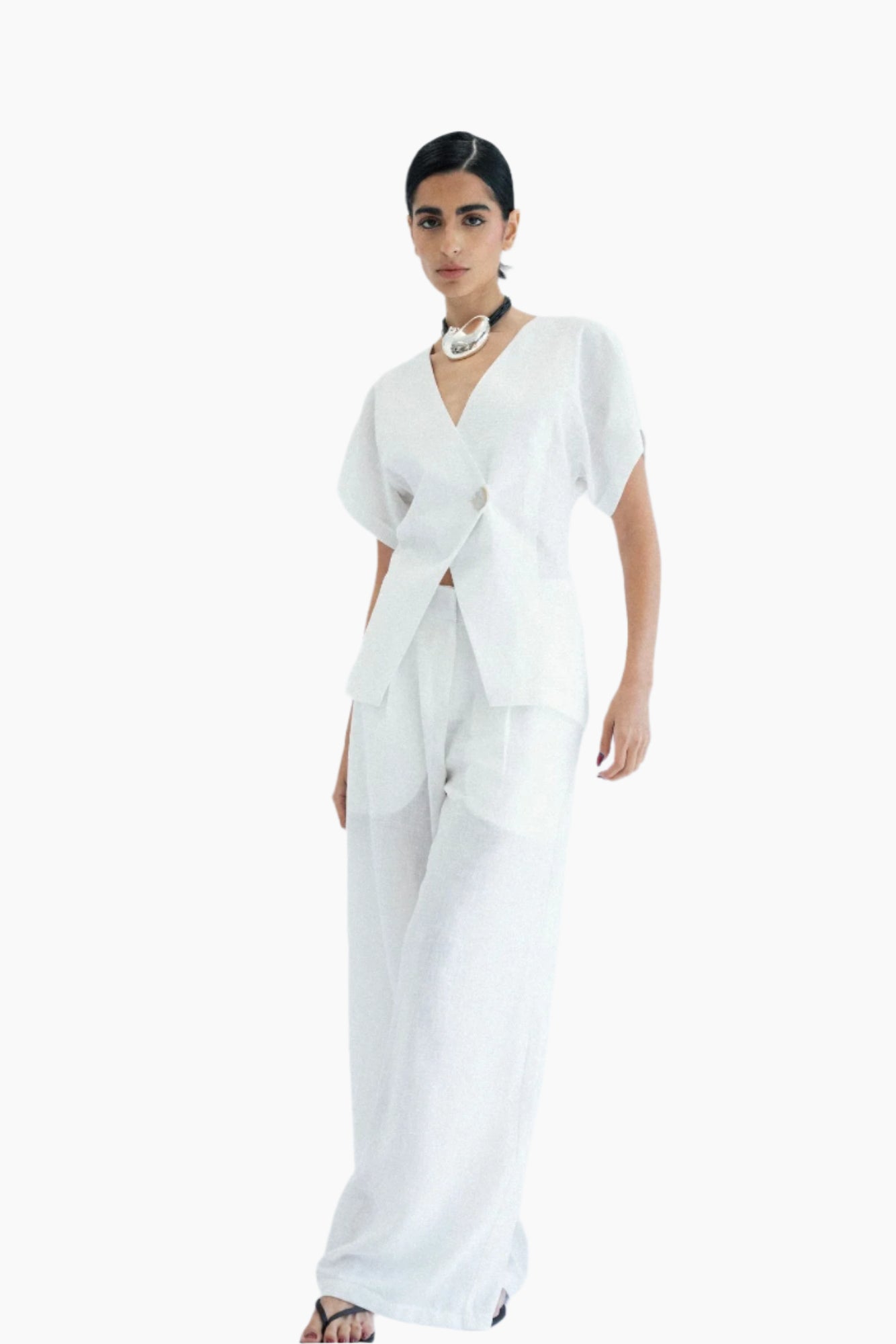 Pleated suit pants