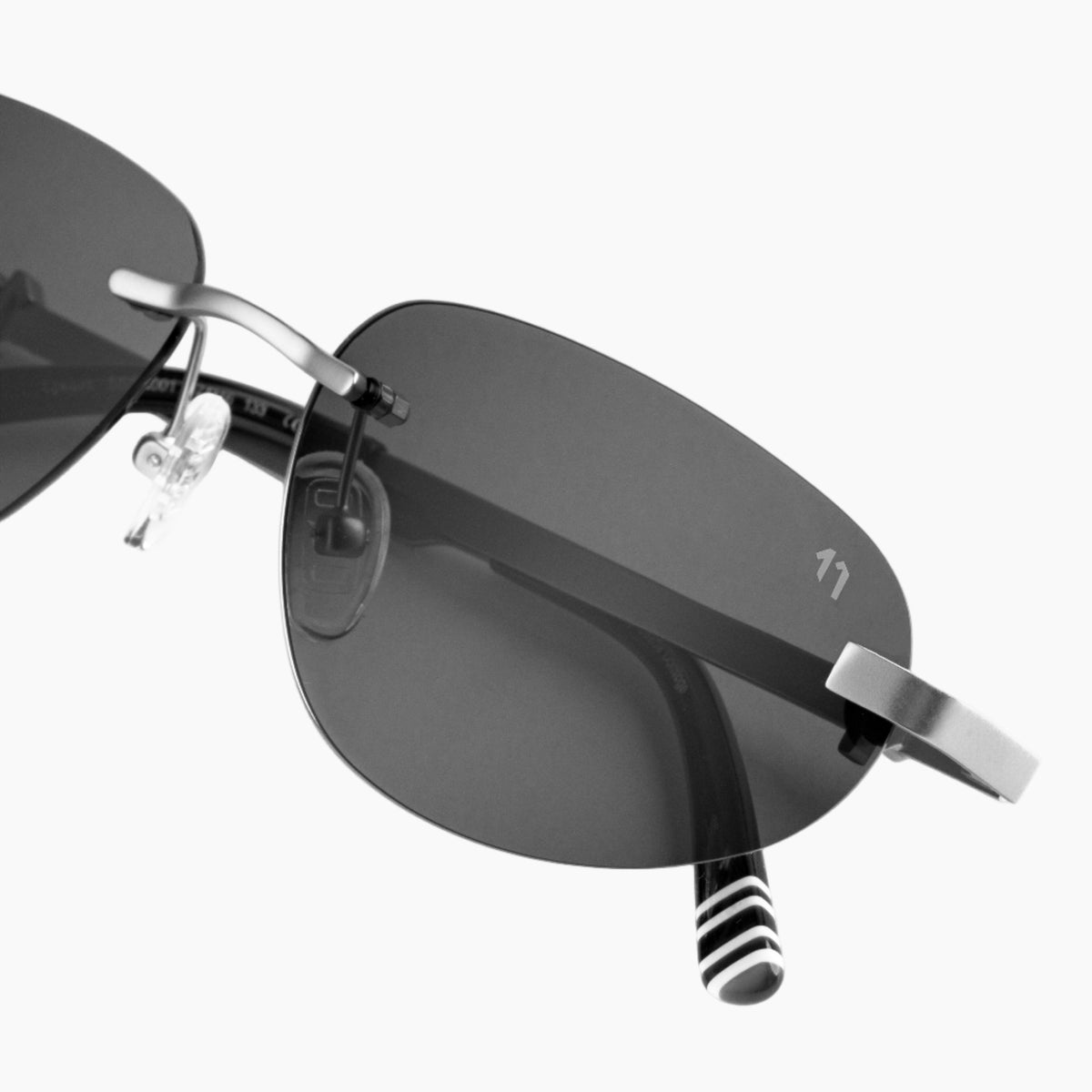 Sunglasses with a brand logo