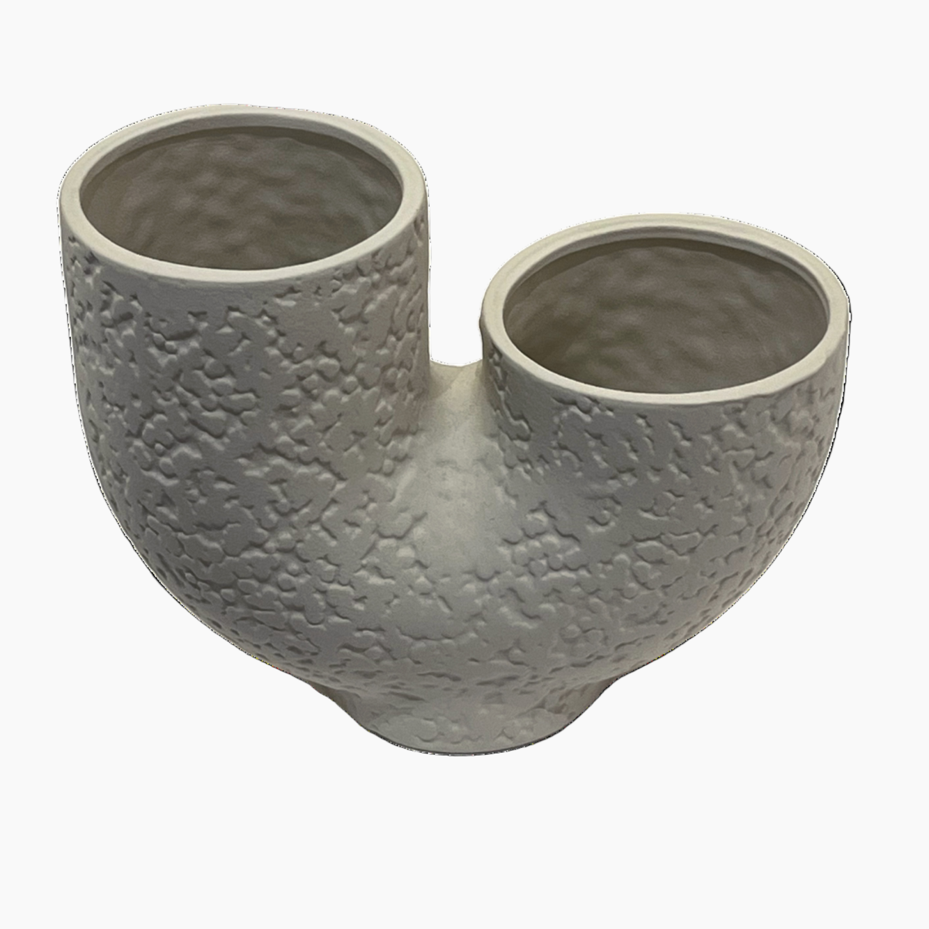 Concrete planter with textured surface