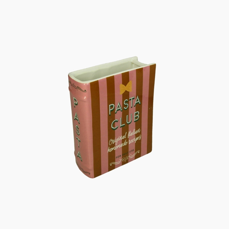 Vase Book Pasta Club Dolomite Pink 16x6.3x20cm