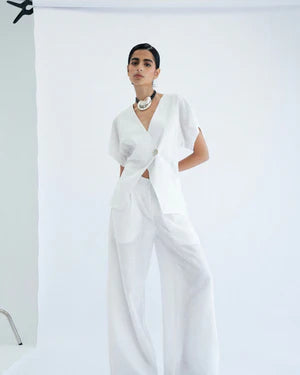 Pleated suit pants