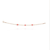3 Red Baguette and Crystal Stones Tennis Bracelet