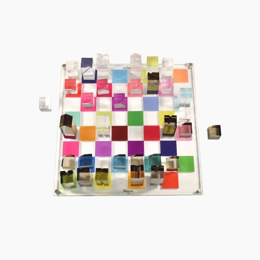 Acrylic Chess Board - Rainbow