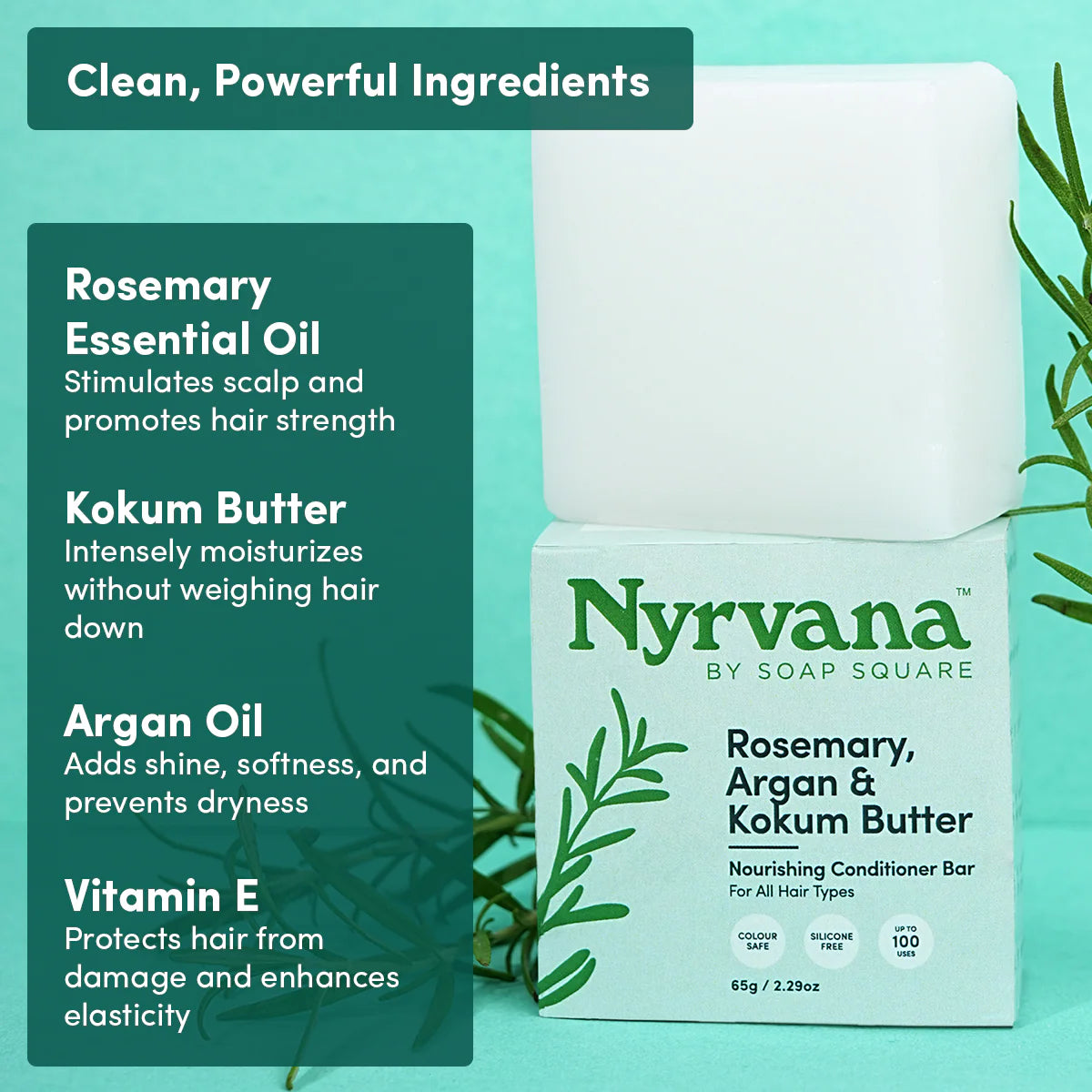 Rosemary, Argan & Kokum Butter Conditioner Bar