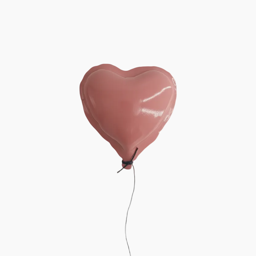 Small Pink Hanging Heart Balloon