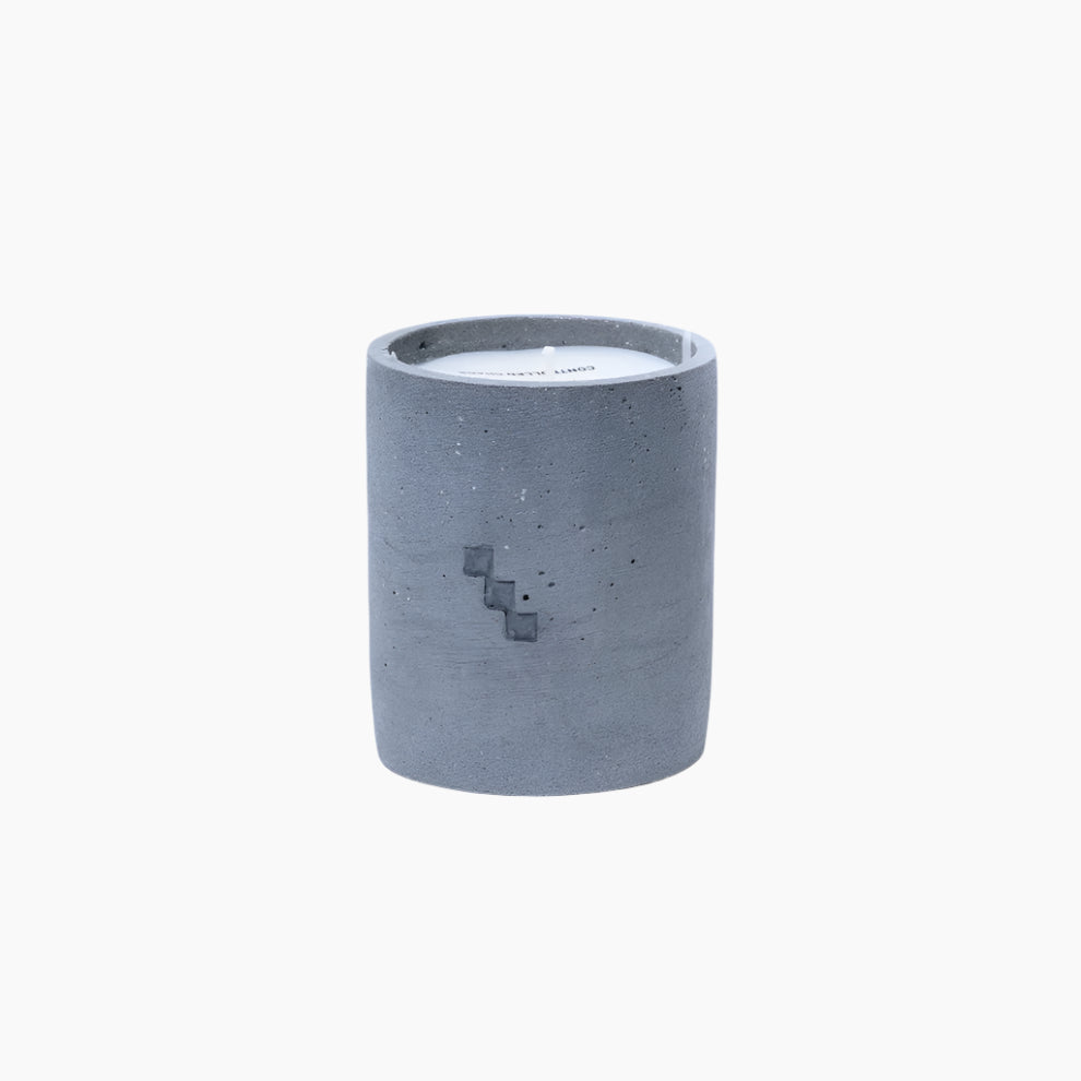Cylindrical concrete candle holder