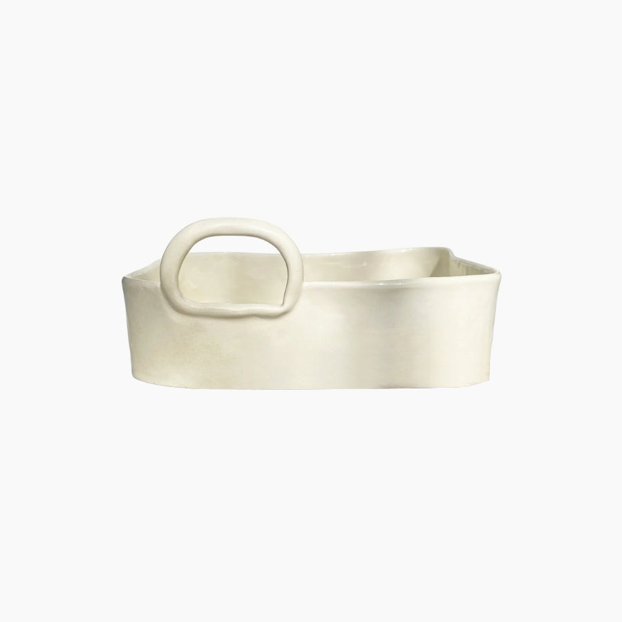 Ceramic Wide Bowl with Handle