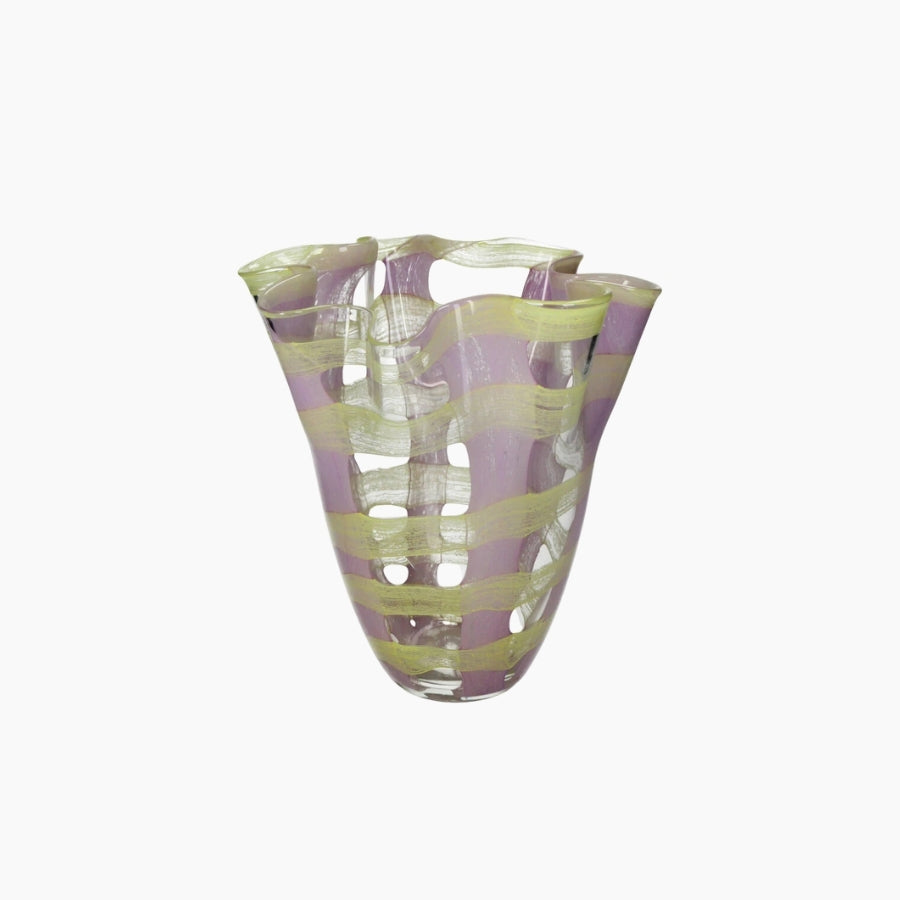 KAL-4429 Vase Glass Yellow 21x21x24.5cm