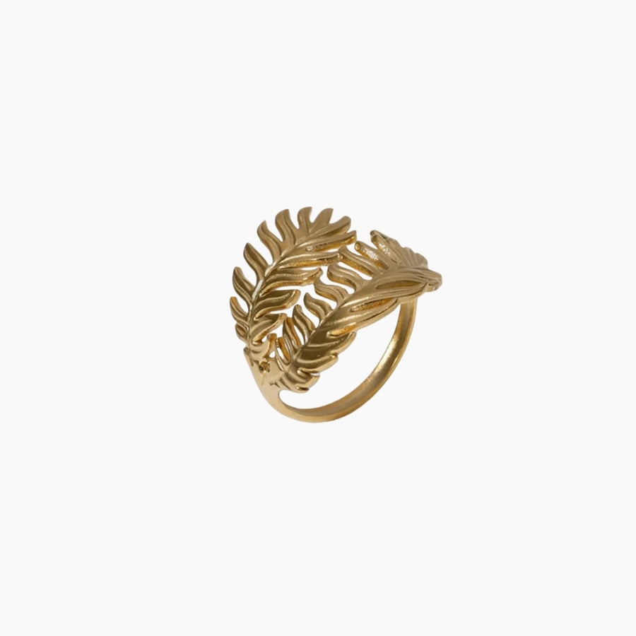 Gold Palm Adjustable Ring