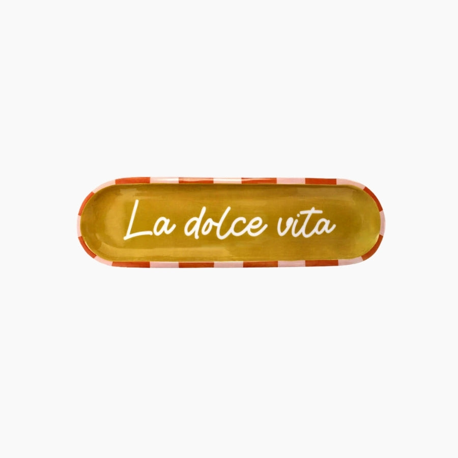 Plate La Dolce Vita Mango Wood Multi 42x12x2.5cm