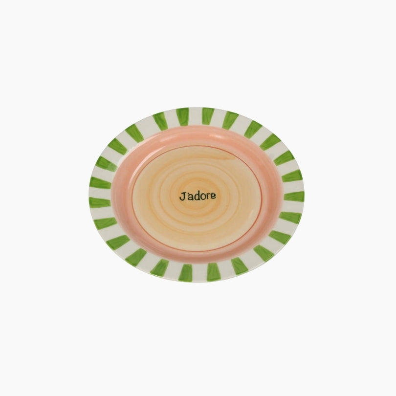 Plate Stripes LJ’adore Stoneware Multi 22x22x2.4