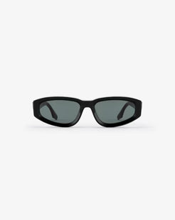 Black sunglasses on a white background