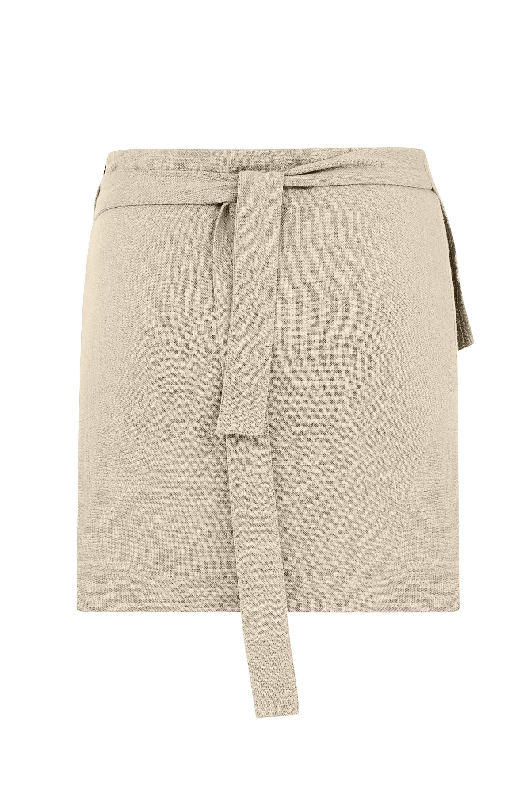 wrap skirt with a belt , beige