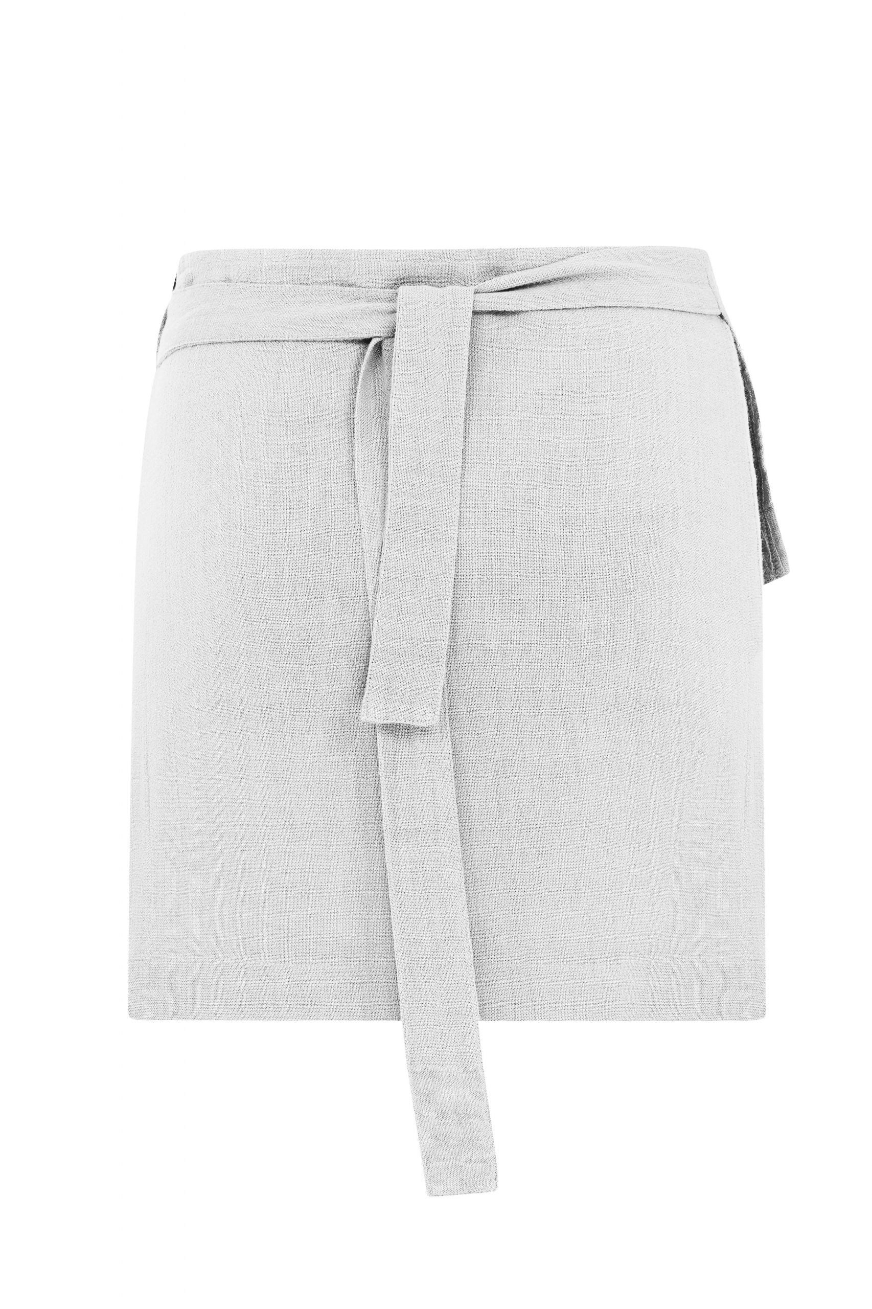 wrap skirt with a belt , white