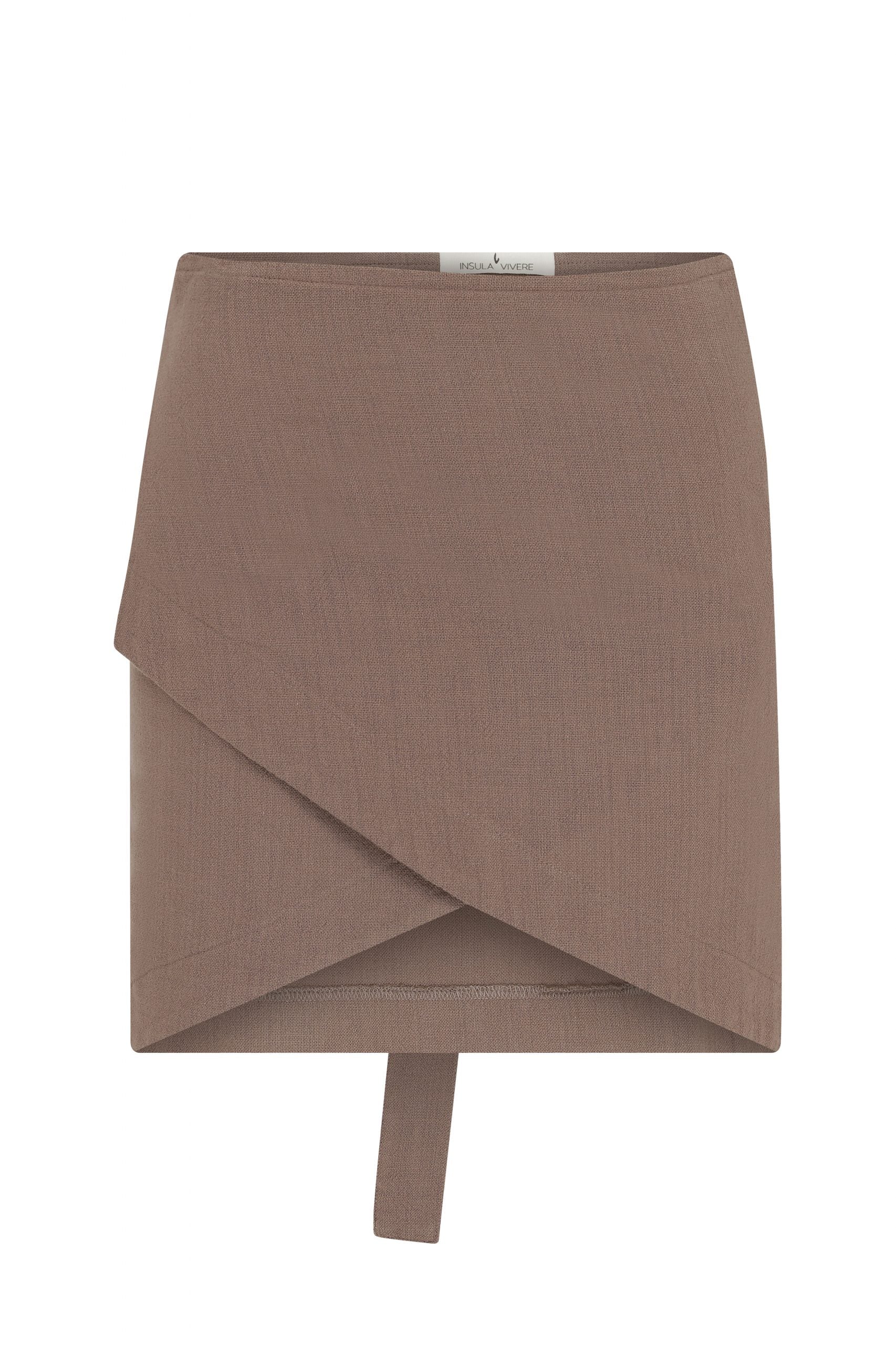 wrap skirt brown