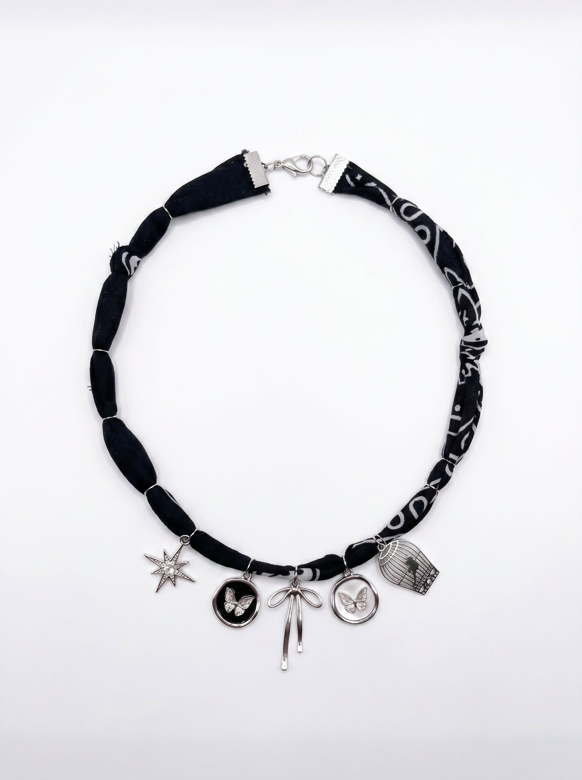 Black Silver Charms