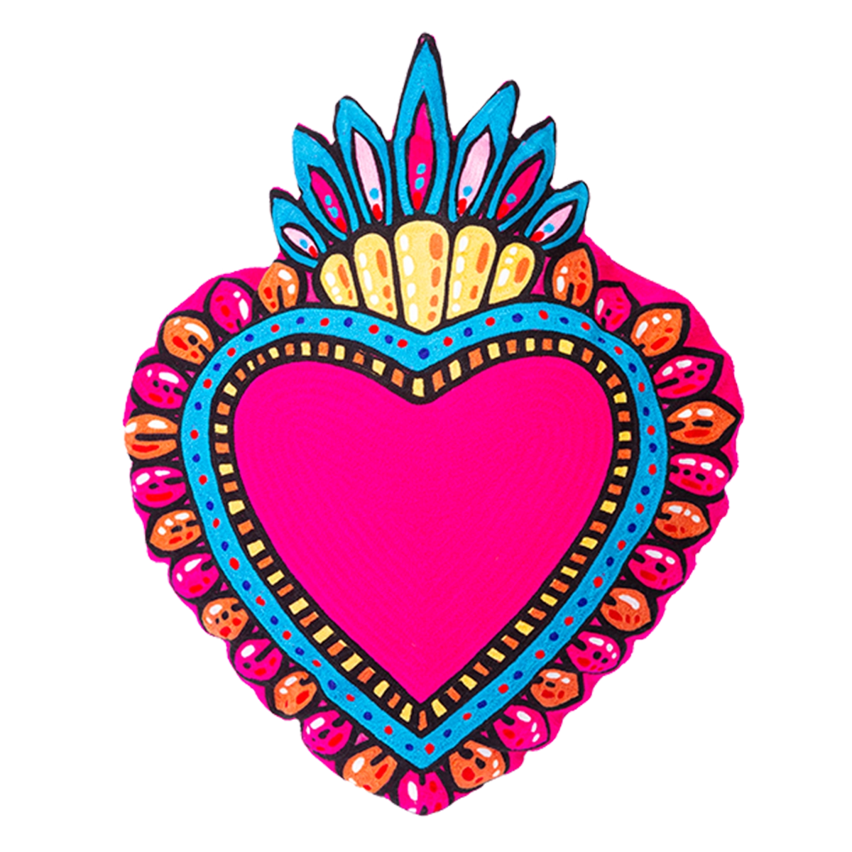 HD0597 Cushion Milagro Heart Pink