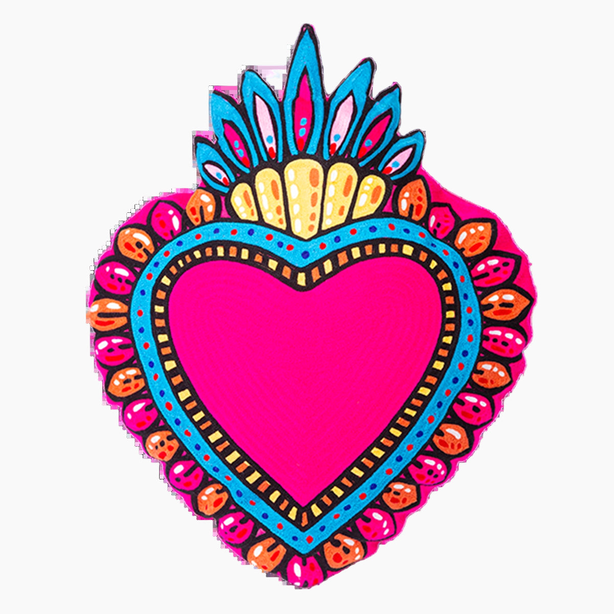 HD0597 Cushion Milagro Heart Pink