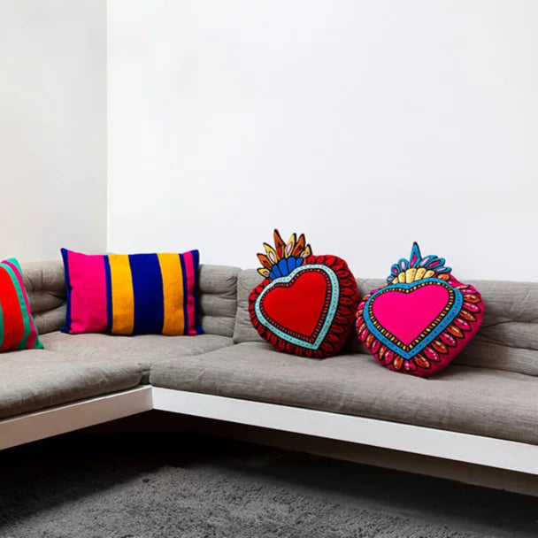 HD0597 Cushion Milagro Heart Pink