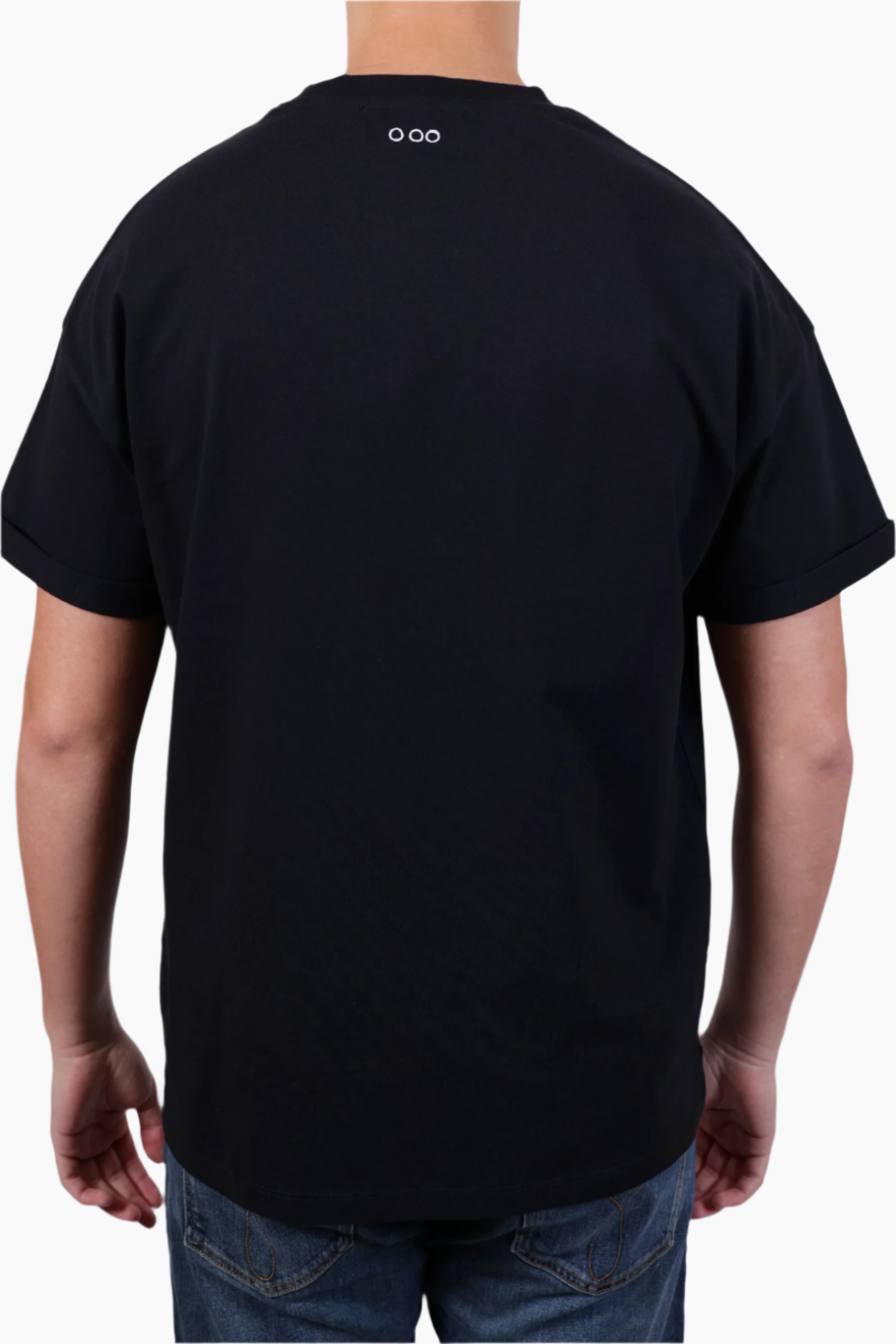 Person wearing a black t-shirt , "Connect with what Matters "T-Shirt ,Unisex