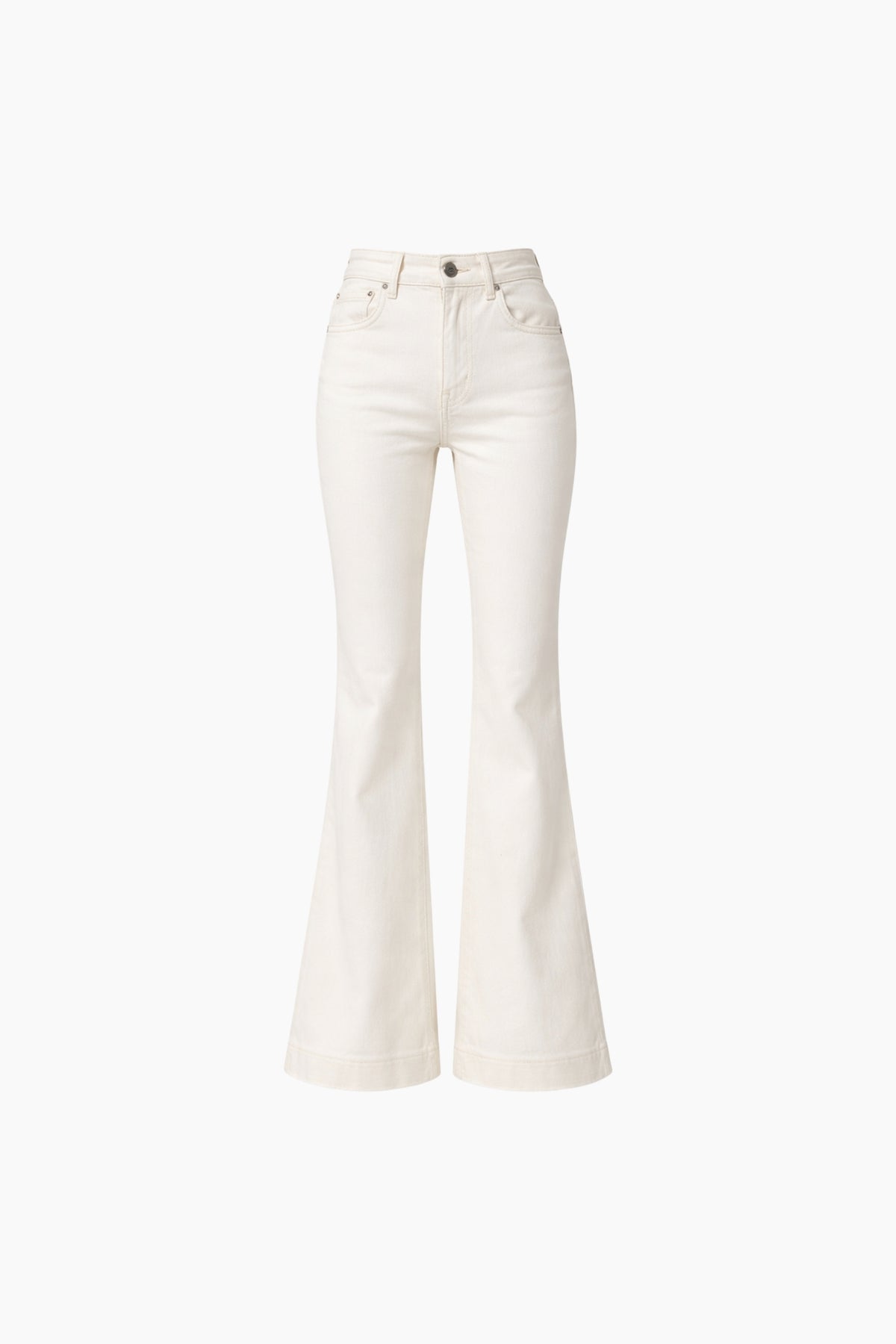 White jeans on a white background