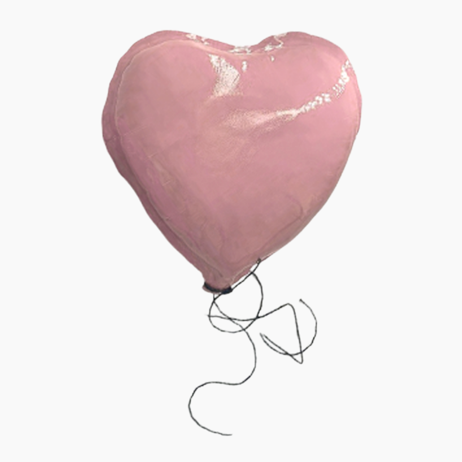 Pink heart-shaped balloon