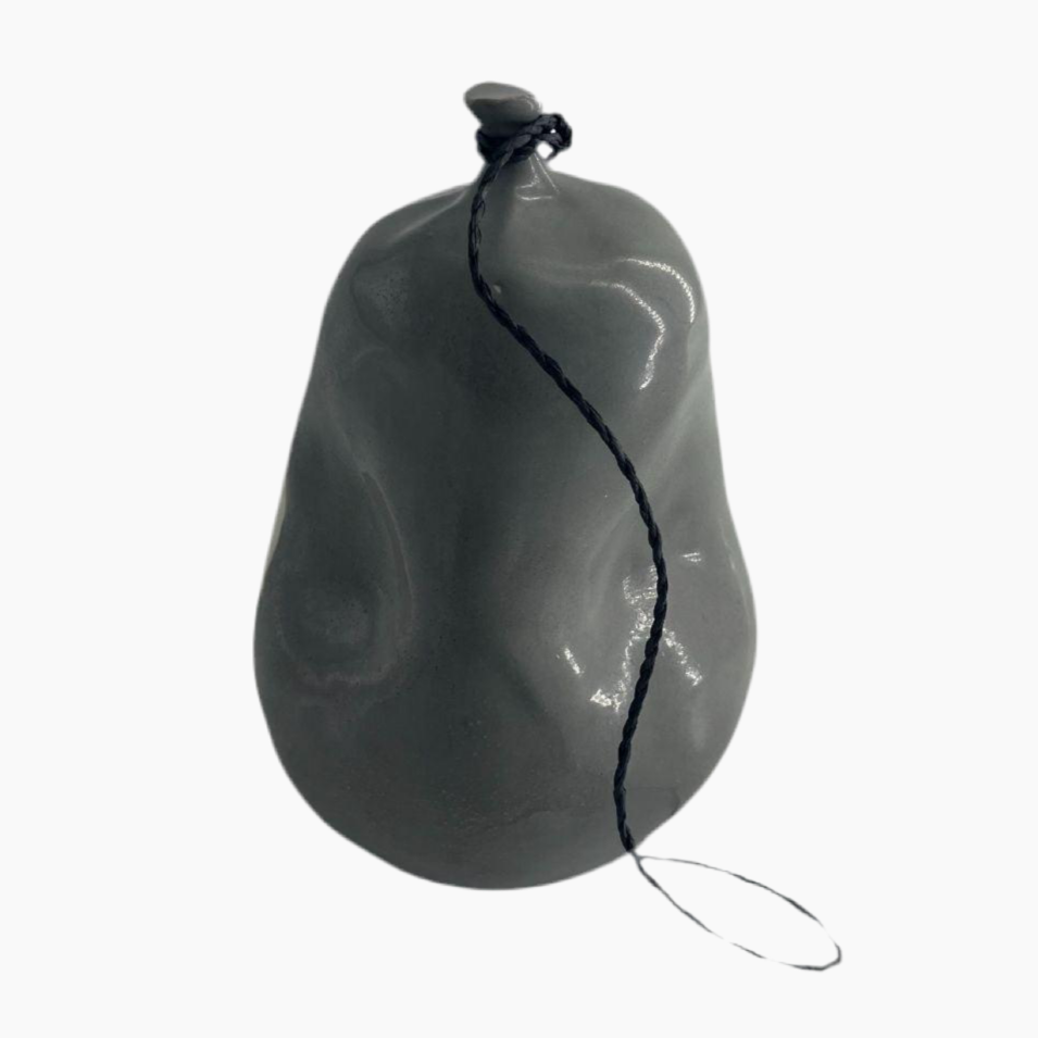 Grey balloon with a string