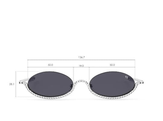 Silver Sunglasses with a chain