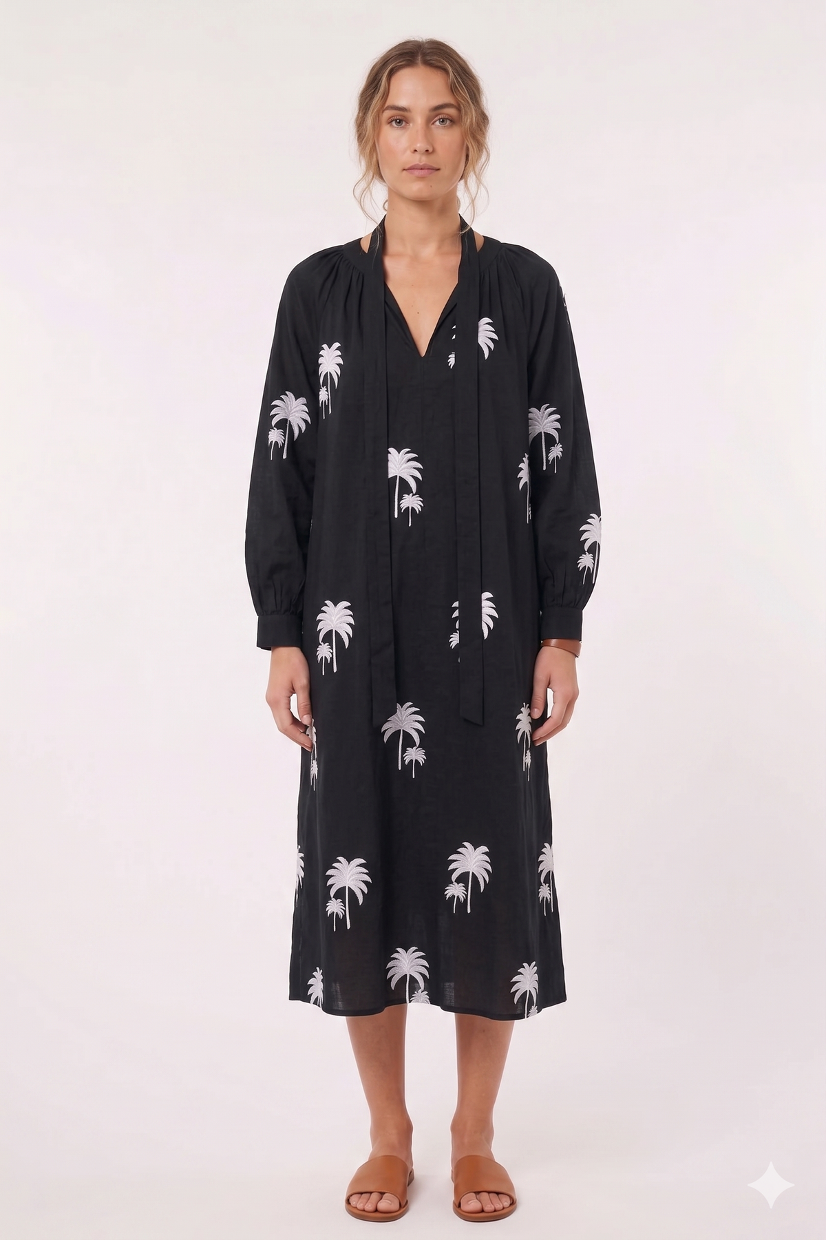 Black Dress W/ Palms
