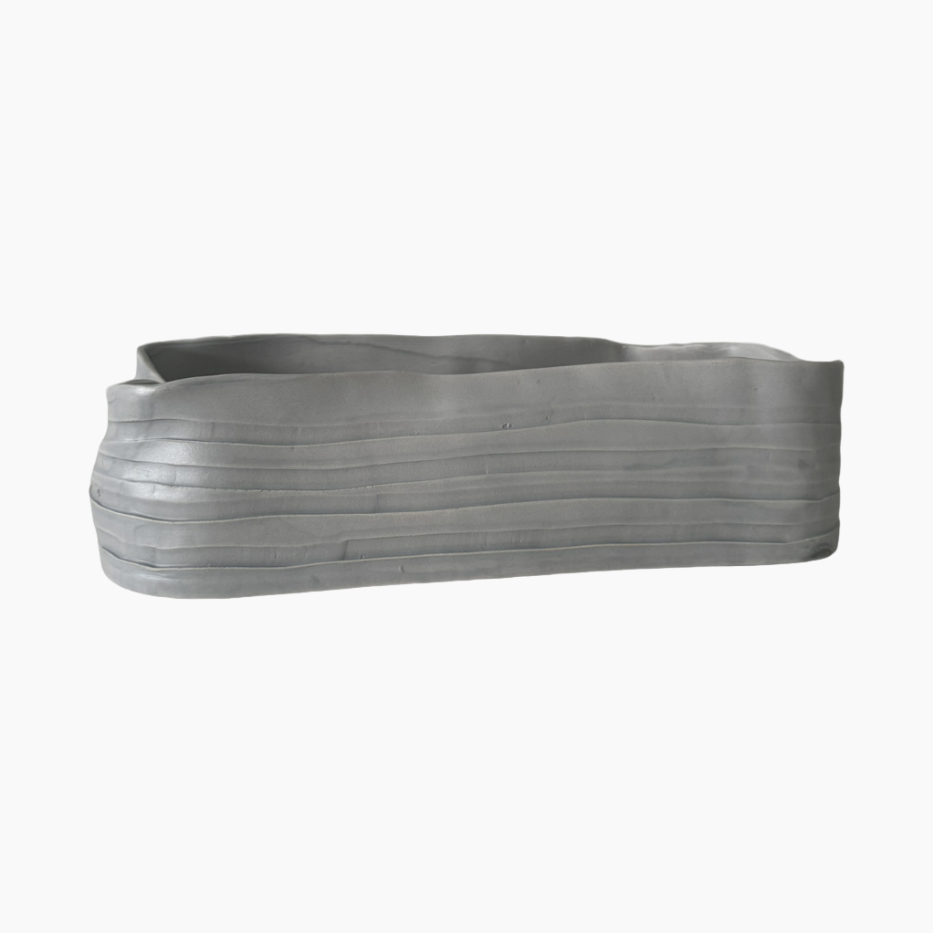 Handmade Organic Shaped Ceramic Bowls gray