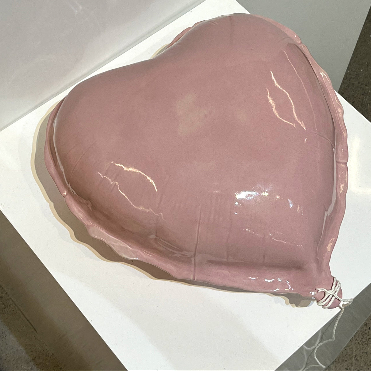 Pink heart-shaped object