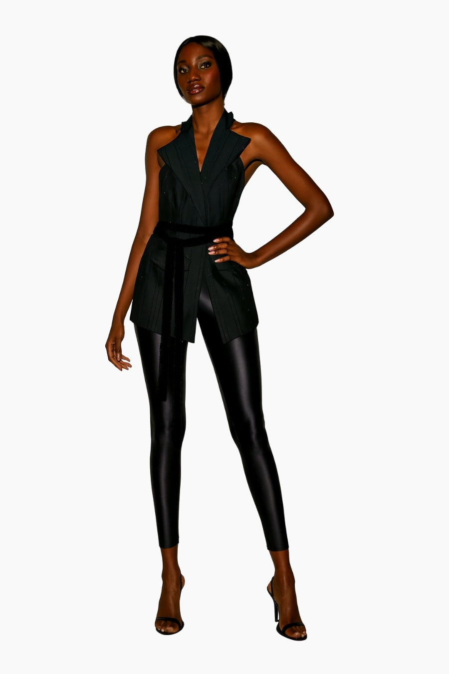 Black Vest With Shimmer