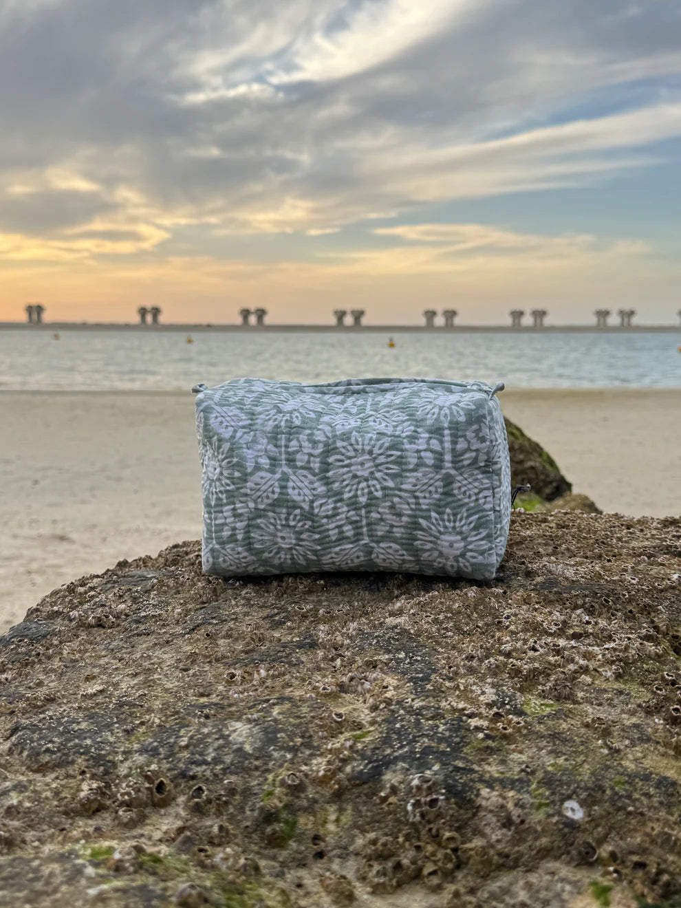 Tohfa Luxe Sosan Handmade Block Printed Pouch