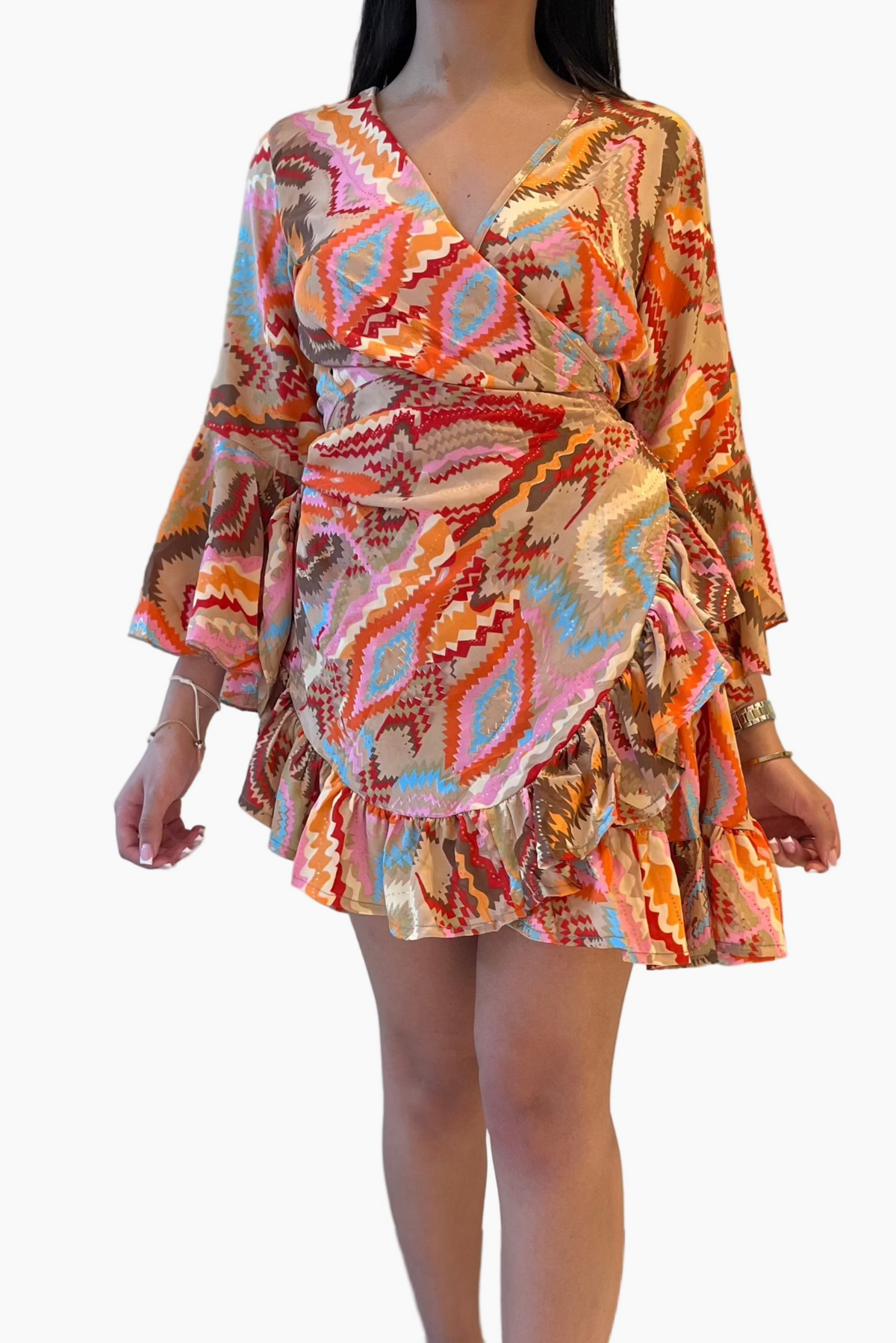 Mailey Chiffon Crowace Dress-FLTRD-UAE-1