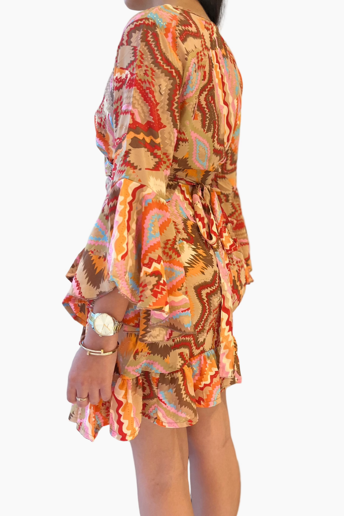 Mailey Chiffon Crowace Dress-FLTRD-UAE-2