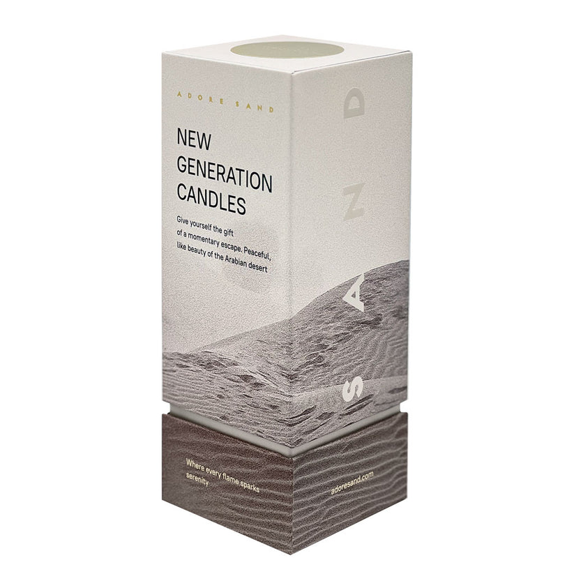 Adore Sand Candle Premium Box + Wicks - Сharcoal Color