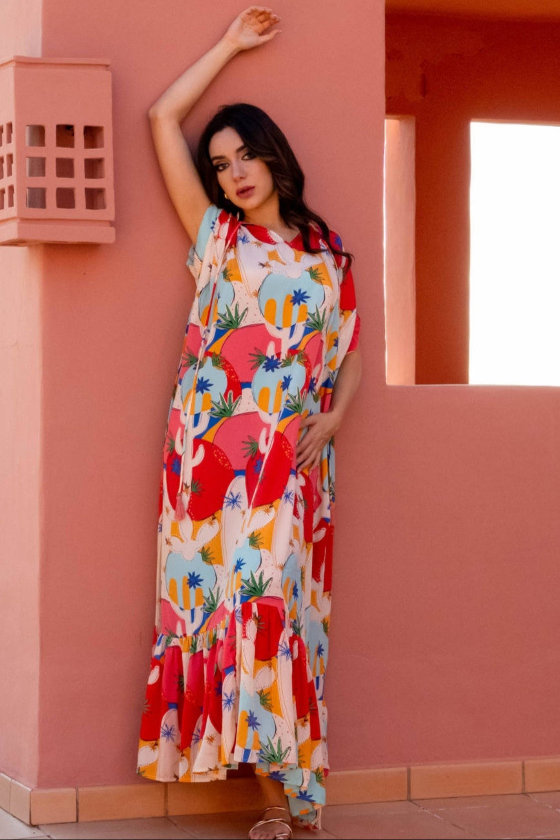 Loony Printed Summer Dress-FLTRD-UAE