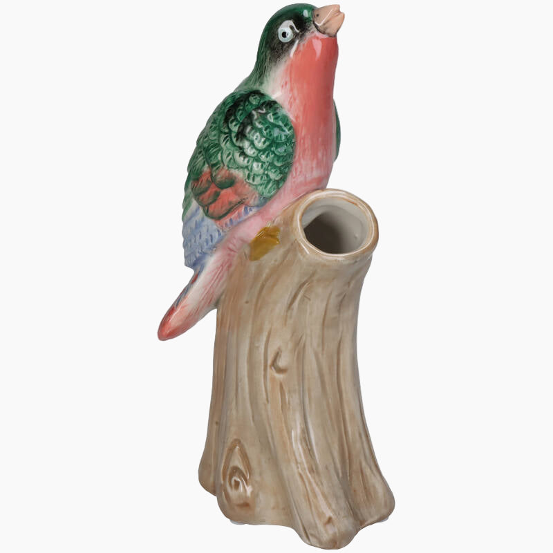 KAL-2132 Vase Bird Multi 9x7x20cm