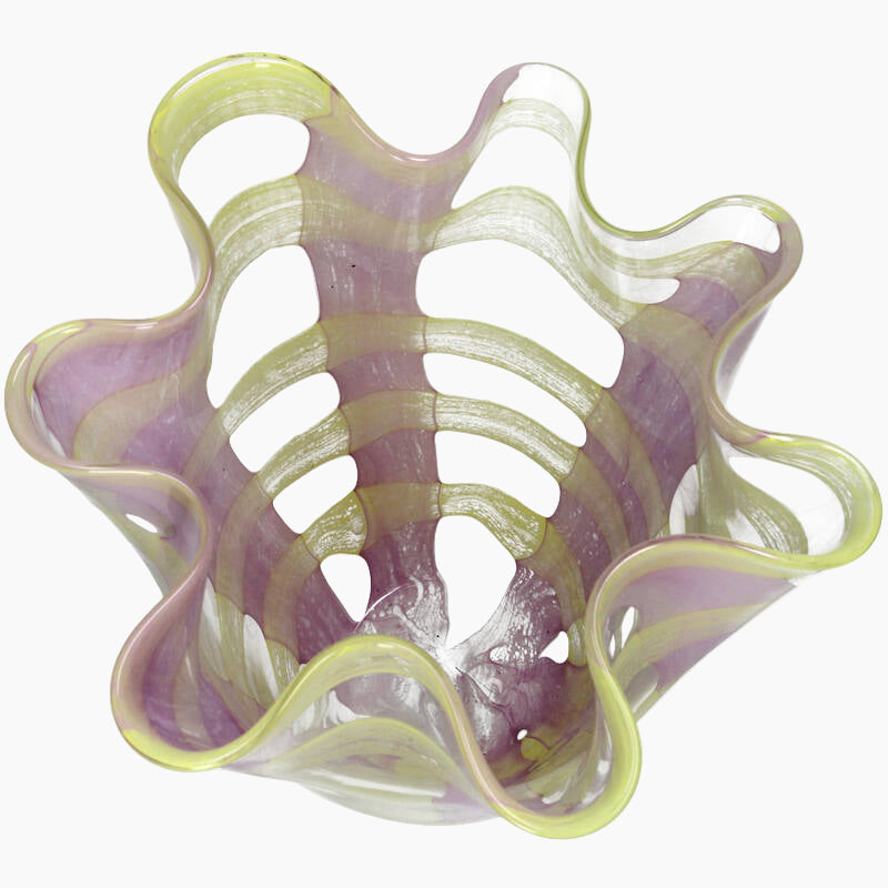 KAL-4429 Vase Glass Yellow 21x21x24.5cm
