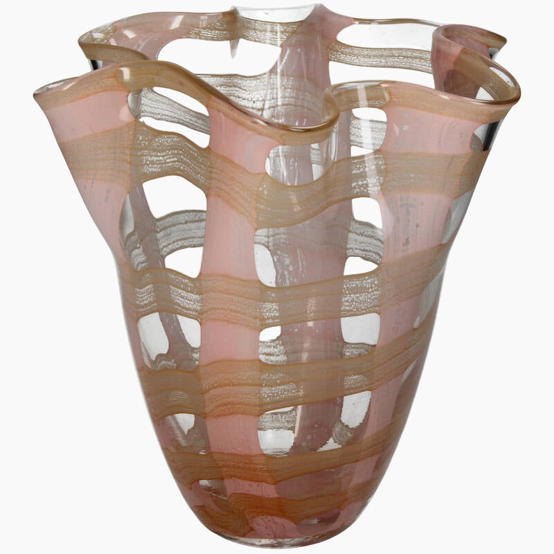 KAL-4436 Vase Glass Peach 21x21x24.5cm