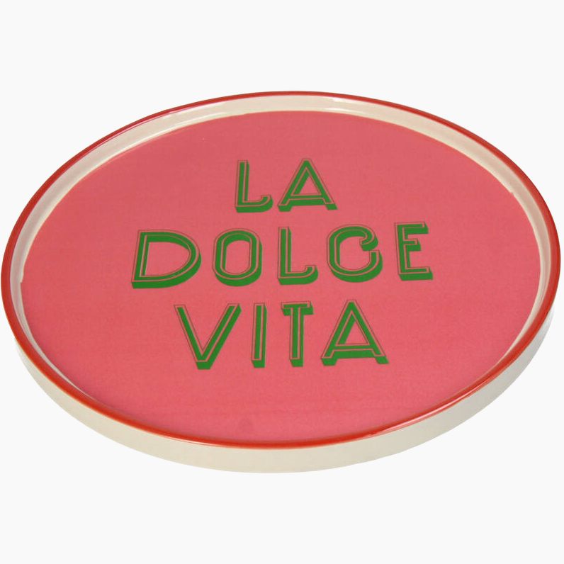 KAL-5495 Plate La Dolce Vita Stoneware Pink 25.5x25.5x1.5cm