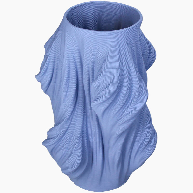 Blue textured vase
