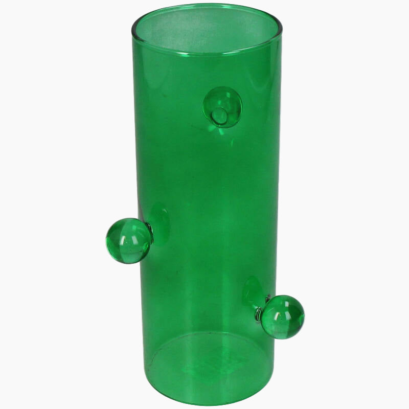 KAL-6470 Vase Glass Green 8.8x8.8x18cm