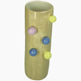 Let large floral arrangements shine in this stylish multicolored ceramic vase