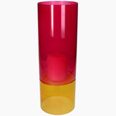 Large multicolored glass vase